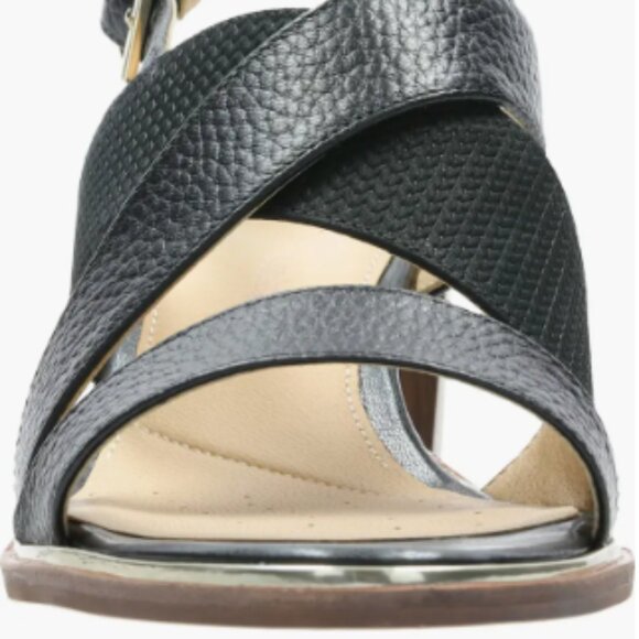 Clarks Black Leather Sandals. Like New! - Picture 5 of 10